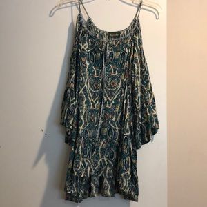 Paisley off the shoulder flowy top